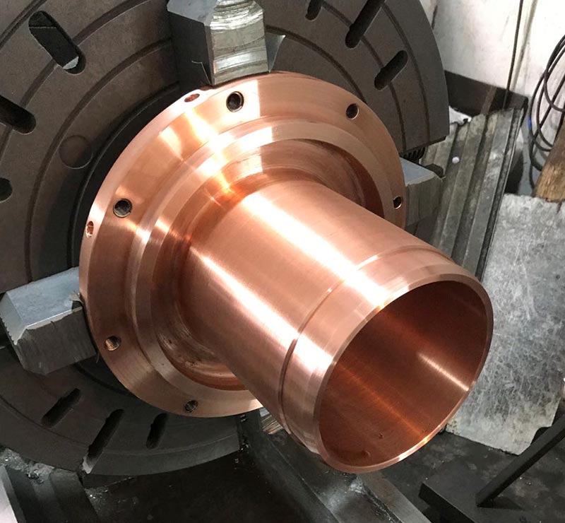 Red copper crucible